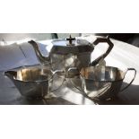 THREE PIECE DECO TEA SET - Sheffiled 1937 by Stower & Wragg