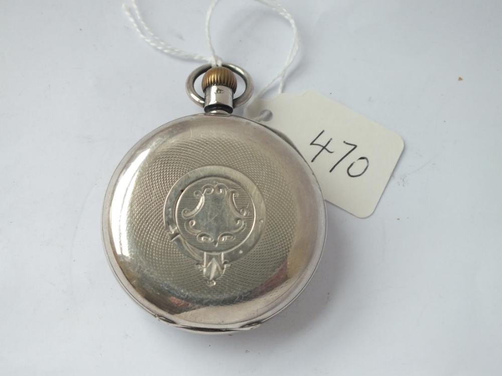 A gents silver pocket watch by Barnes & Sons with seconds dial - Image 2 of 2