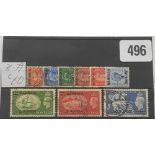 Bahrain SG71-79 - 1950 - set of 9. Good/fine - used - Cat £60