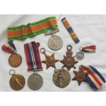 A WWI victory medal two Pte. VG Cullimore, London Reg. & a WWI star to BH Cullimore RNR & others.
