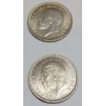 Shillings 1929 & 1931, high grade