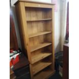 PINE BOOK CASE OF 6 SHELVES