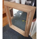 LINED OAK FRAMED MIRROR