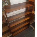 5 SHELVES OPEN BOOK CASE MEDIUM OAK