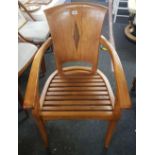 HARDWOOD ELBOW CHAIR