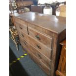 ANTIQUE CHEST OF 3 LONG AND 2 SHORT DRAWERS