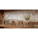 SHELF OF GLASSWARE