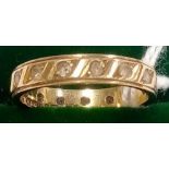 9CT GOLD ETERNITY RING, SIZE N