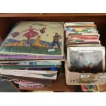 SMALL BOX OF EPS 45S AND LARGE QUANTITY OF LPS