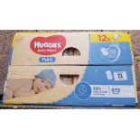 BOX OF HUGGIES BABY WIPES