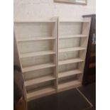 PAIR OF 6 SHELVES OPEN BOOK CASE