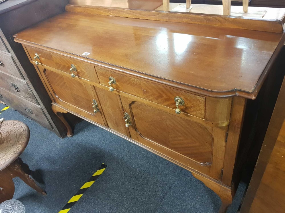 ANTIQUE SIDE BOARD WITH CUPBOARDS AND 2 DRAWERS