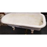 CAST IRON ROLL TOP BATH WITH 4 LEGS