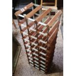 WOOD AND METAL WINE RACK FOR 27 BOTTLES