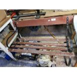 WOOD AND METAL TOOLS BENCH SEAT