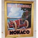 RALLYE AUTOMOBILE MONACO FRAMED PICTURE