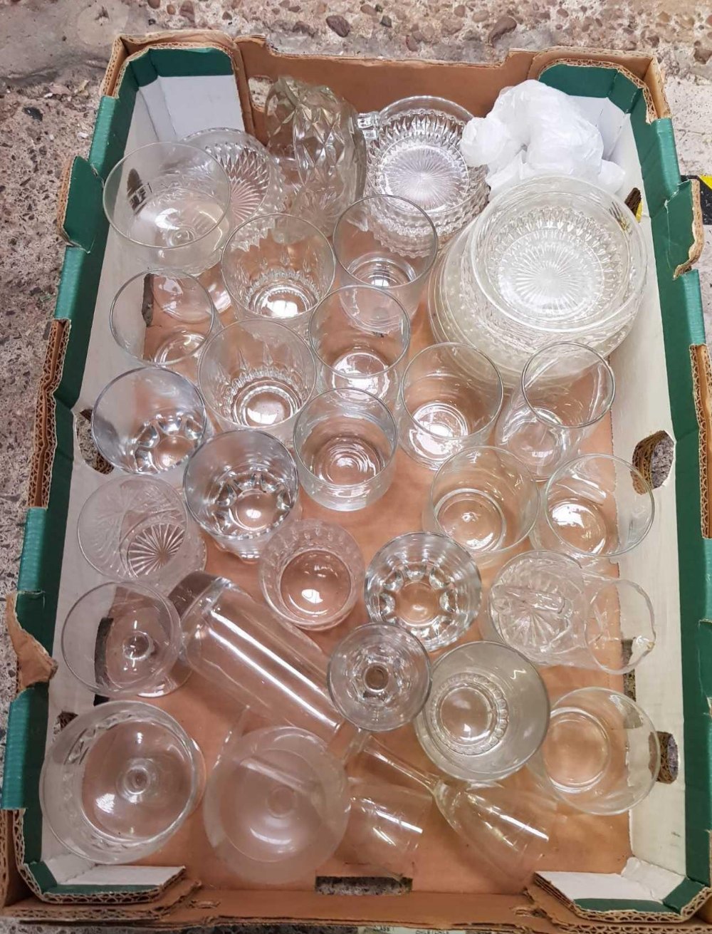 TWO CARTONS OF MIXED GLASS WARE