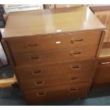 MID CENTURY EG G-PLAN CHEST OF 5 DRAWERS