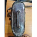 2 LEATHER MILITARY MARKED BINOCULAR CASES DATED 1917 AND 1940