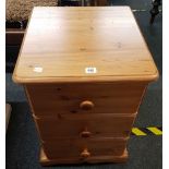 MODERN PINE SMALL 3 DRAWER CHEST