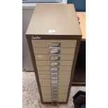 BROWN AND CREAM SILVERLINE 15 DRAWER FILING UNIT