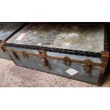 MODERN METAL TRAVEL TRUNK