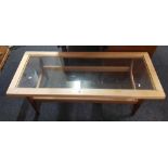 GLAZED TOP COFFEE TABLE