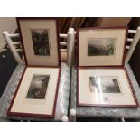 4 FRAMED GLAZED PRINTS, WEST MOORLAND