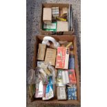 TWO CARTONS OF MIXED SPECIAL NUTS, BOLTS, SCREWS, RIVETS AND DOOR/WINDOW FITTINGS AND NEW VENT