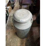 ALUMINIUM 10 GALLON MILK CHURN, STAMPED EDCL