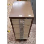 BROWN AND CREAM BISLEY 16 DRAWER FILING UNIT