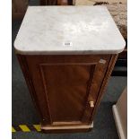 MARBLE TOP WOODEN CUPBOARD