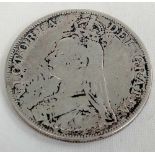 A VICTORIAN SILVER DOUBLE FLORIN 1889