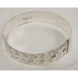 SILVER CHASED BRACELET, APPROX 15G