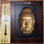 ONE AUCTION HALL SIGN AND A LARGE THAI HEAD CASTING MOULD