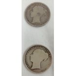 TWO MORE SHILLINGS 1875 7 1839