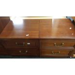 PAIR OF G-PLAN TWO DRAWER BED SIDE CABINETS
