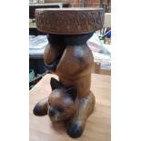 MODERN CARVED CAT STOOL