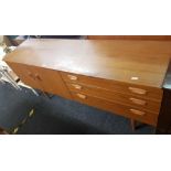 SCHREIBER SIDE BOARD WITH A CUPBOARD AND THREE DRAWERS