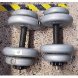 PAIR OF YORK BARBELLS