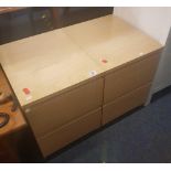 PAIR OF 2 DRAWER CHESTS OR FILING CABINETS