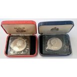 Two silver proof crowns