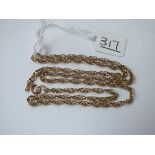 A rope twist chain in 9ct - 5.6gms