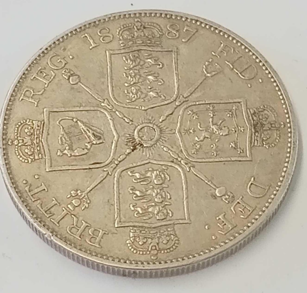 A double florin 1887 - better grade - Image 2 of 2