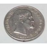 Denmark Frederick VII silver Rigsdaler 1855, two pin holes