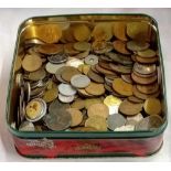 A tin of coins