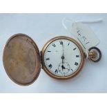 A gents rolled gold pocket watch with seconds sweep