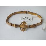 A GOOD VICTORIAN BRACELET IN 15CT GOLD - 12.3gms