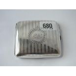 Another cigarette case with line decorations - B'ham 1914 - 105gms