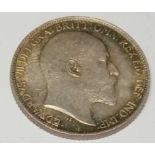 Edwardian sixpence 1907, uncirculated